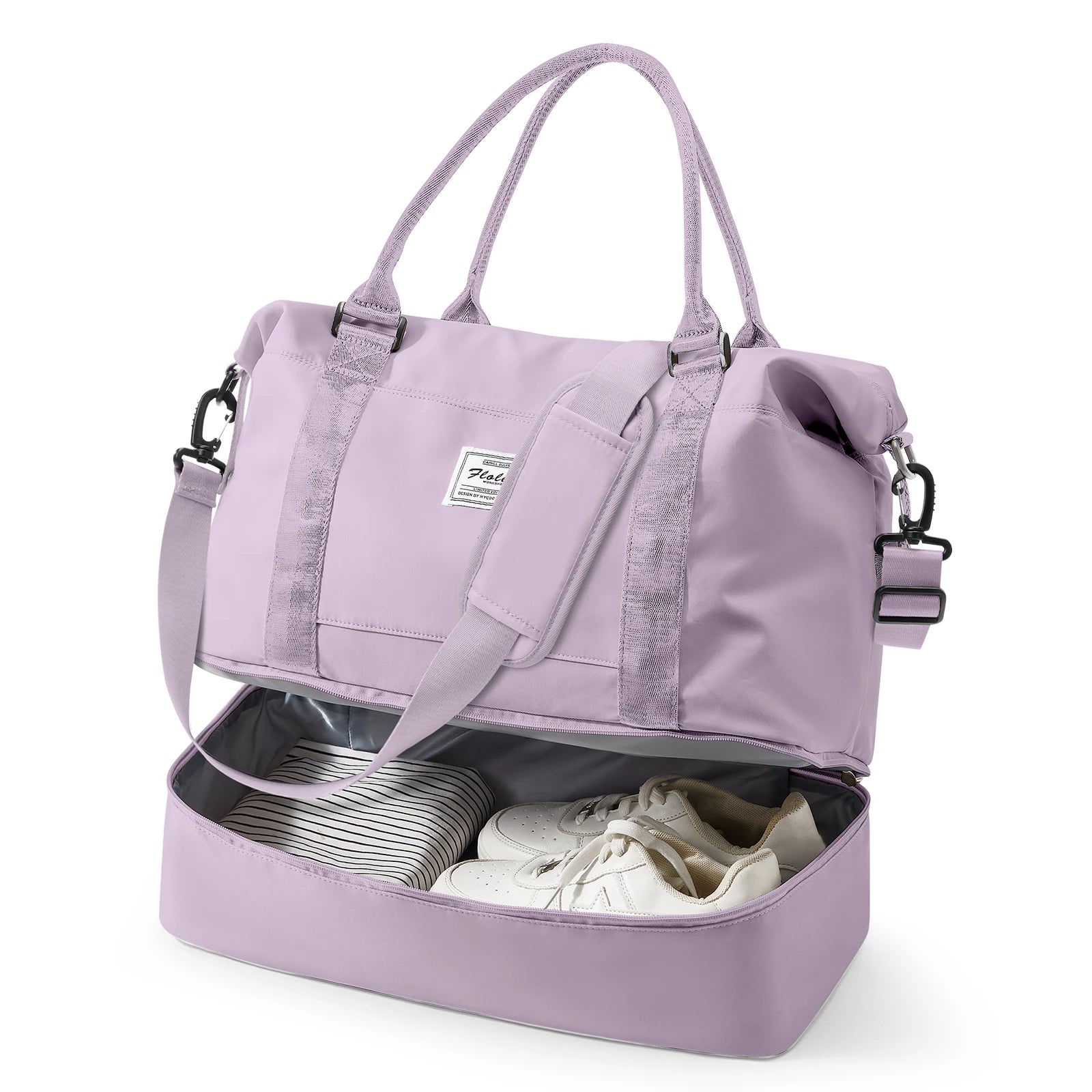 Fewchor Travel Duffel Bag — Expandable Gym Tote with Wet Pocket
