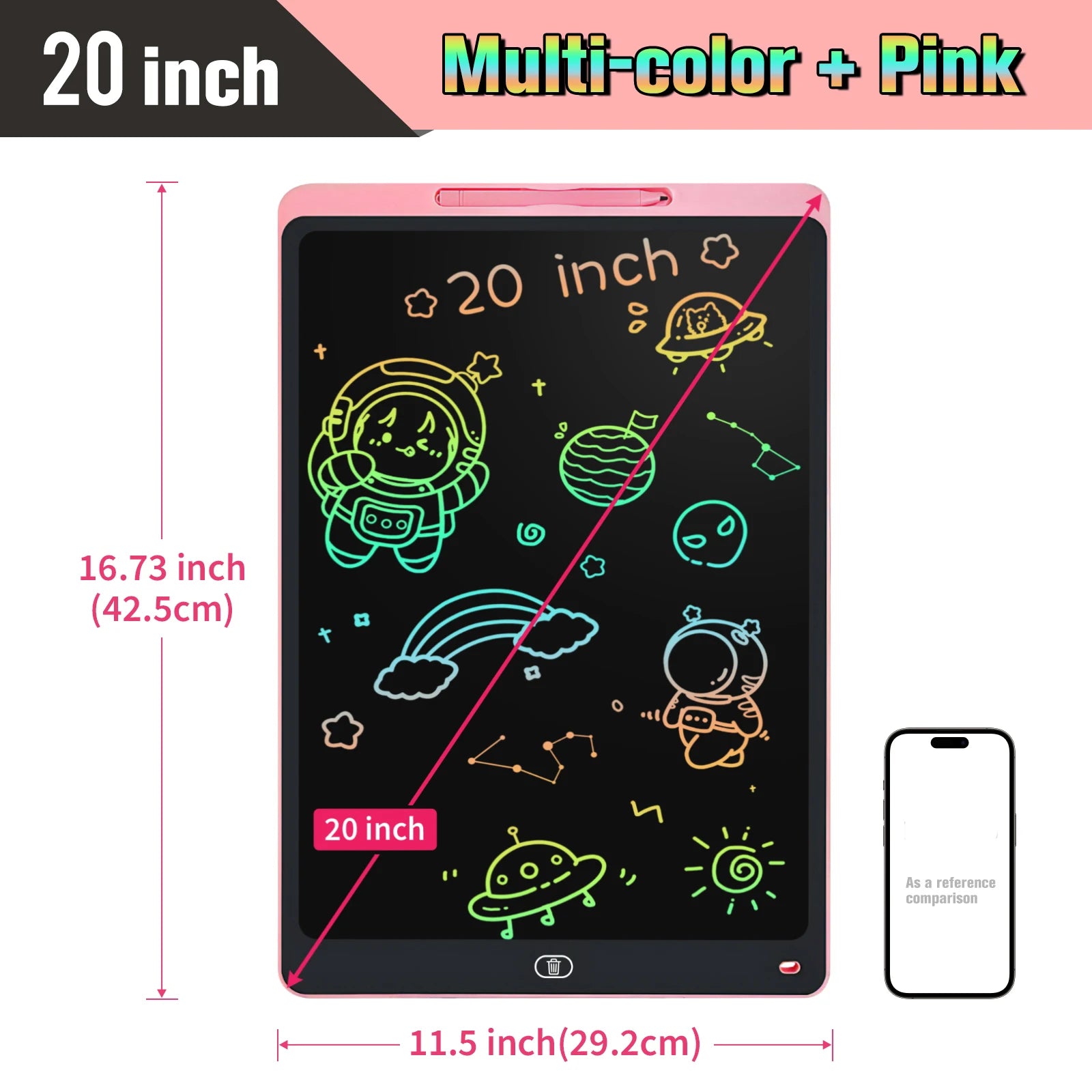 Large LCD Writing Tablet — Colorful Electronic Drawing Pad for Kids