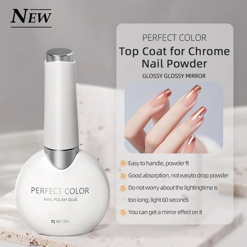 Perfect color Gel Base and Top Coat Set — High Gloss Long Lasting Finish