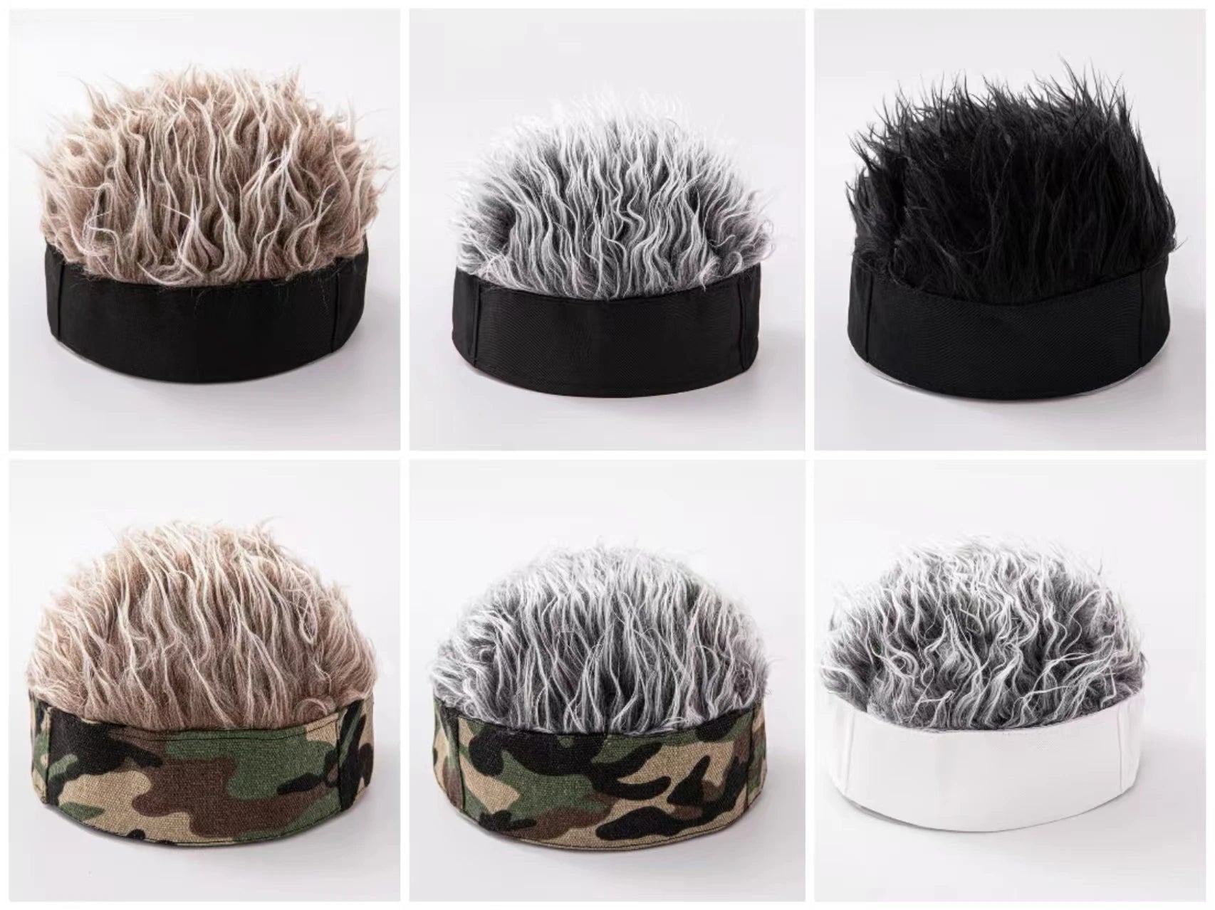 Spiked Hair Baseball Cap — Decorative Unisex Hip Hop Hat