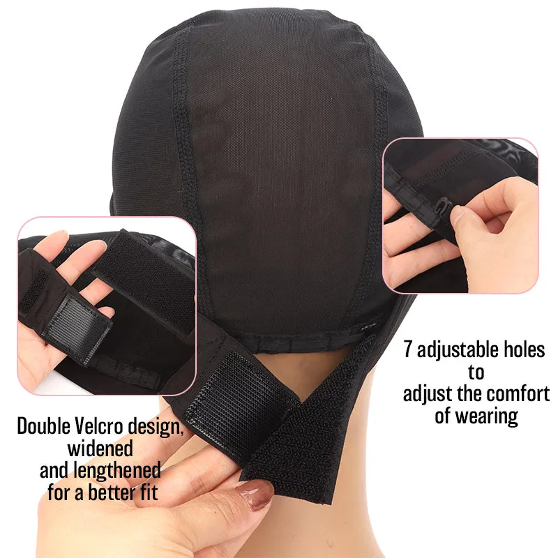 Flechazo Adjustable Wig Cap — Non-Slip Mesh Lace Cap for Secure Installation