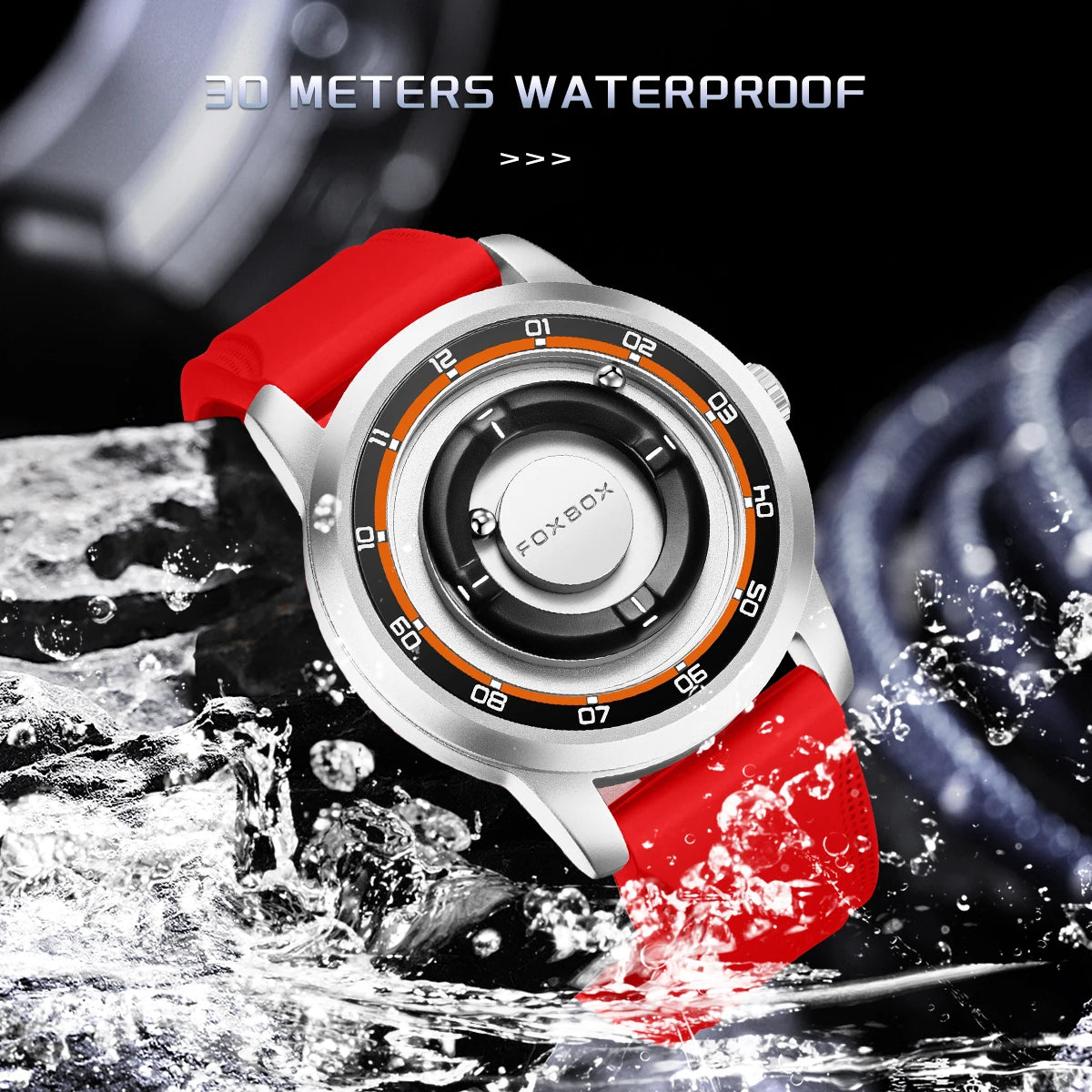 LIGE Floating Magnetic Pointer Watch — Creative Quartz Men's Wristwatch