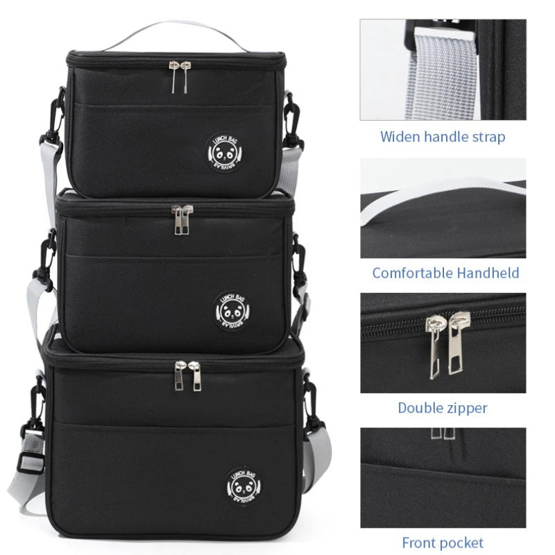 Insulated Lunch Bag — Waterproof Thermal Food Container with Shoulder Strap