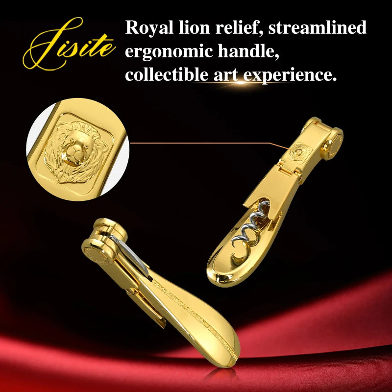 jisite Seahorse Wine Corkscrew — Multi-Functional Stainless Steel Opener