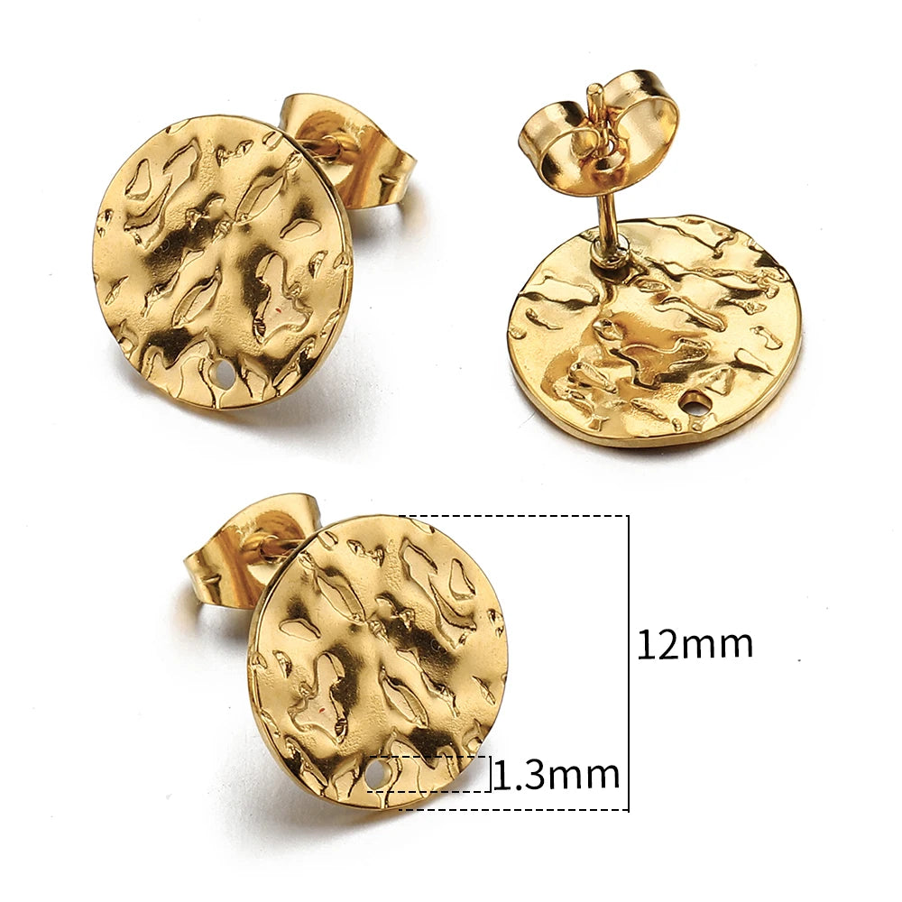 MINGXUAN Stainless Steel Earring Studs — DIY Jewelry Making Base Pins