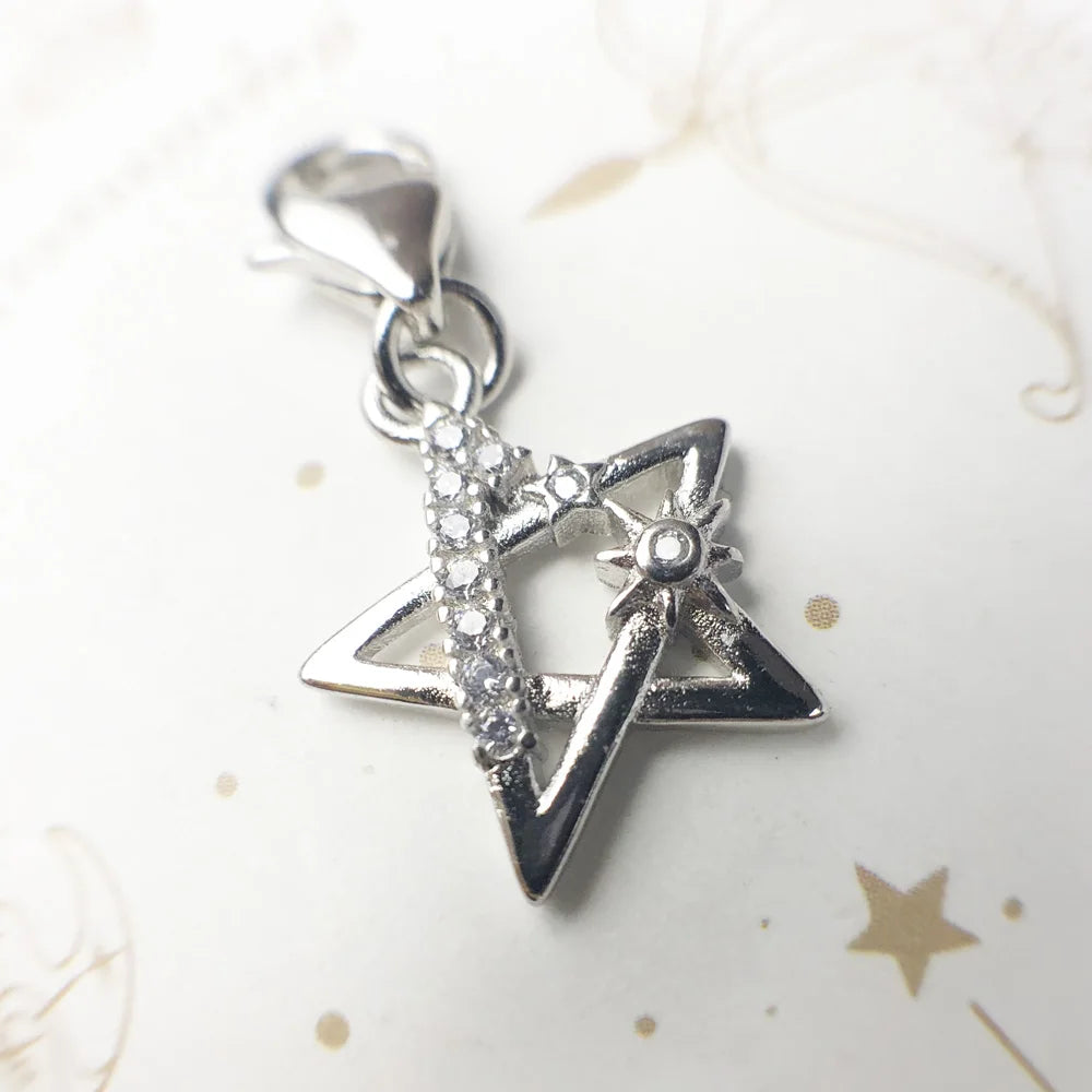 Thaddaeus Lucky Star Dangle Charm — Sterling Silver 925 Jewelry Pendant