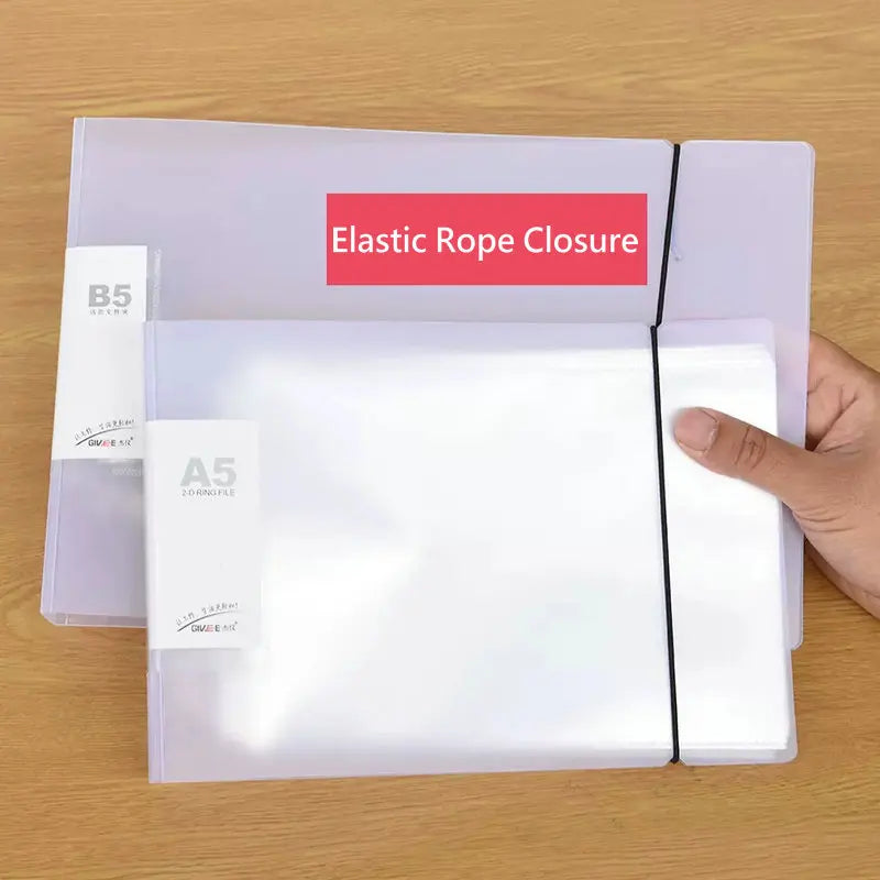 Landscape 2-Ring Binder & Document Sleeves — Professional Paper Organizer