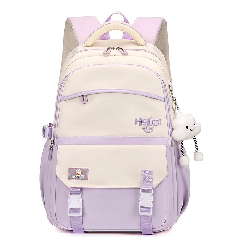 OKKID Girls School Backpack — Large Capacity Waterproof Bookbag