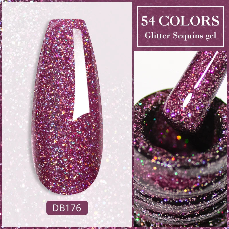 Mtssii Reflective Glitter Gel Nail Polish — Sparkling Holographic Effect