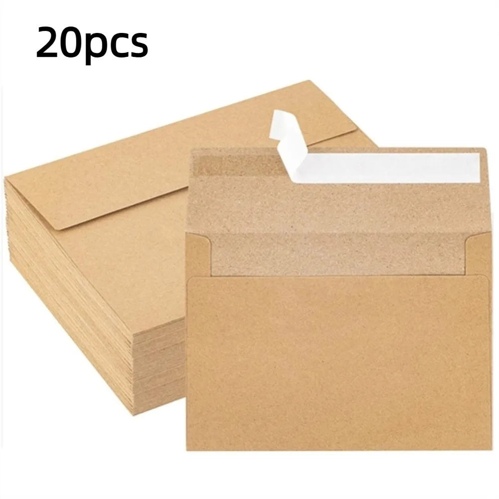 Kraft Paper Envelopes — Self-Sealing Stationery for Cards and Gifts