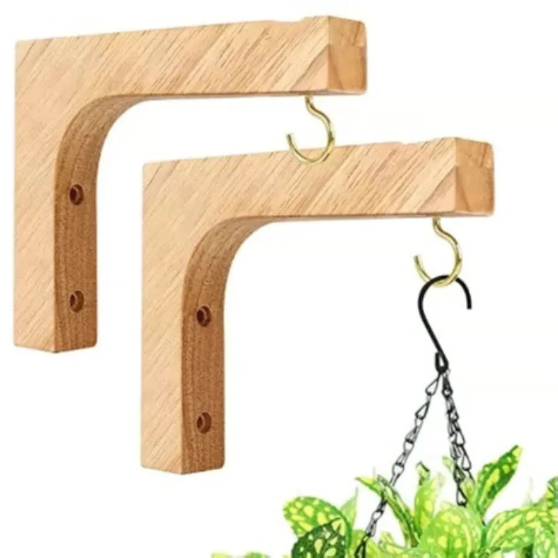 Wood Plant Hanger — Hanging Flower Pot Hook