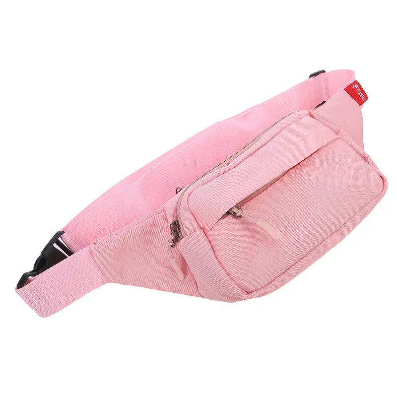 Unisex Canvas Waist Bag — Casual Crossbody Shoulder Pack for Sports