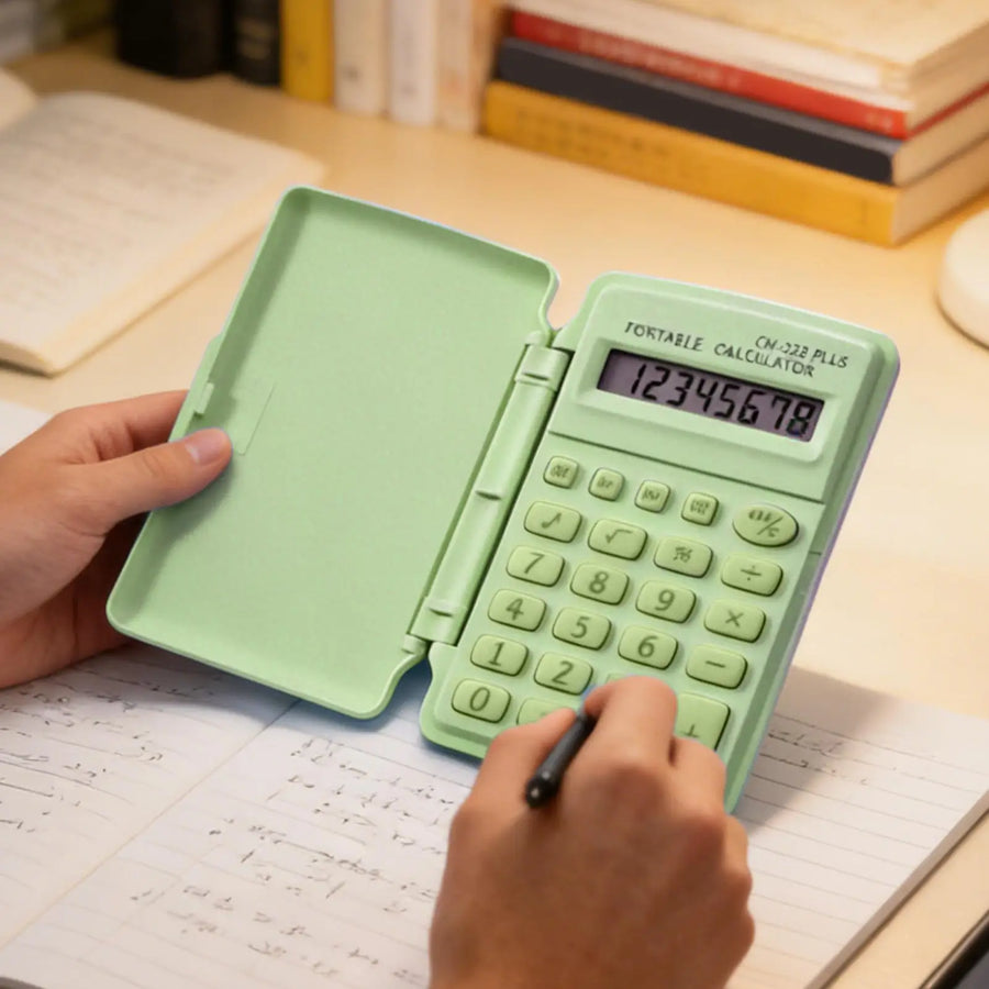 Mini Portable Scientific Calculator — Compact 8-Digit LCD Display for Students