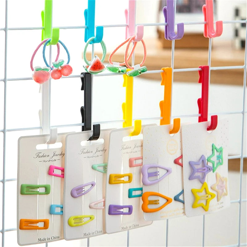 Multi-Purpose Mesh Panel Hooks — Versatile Wall-Mounted Display Racks