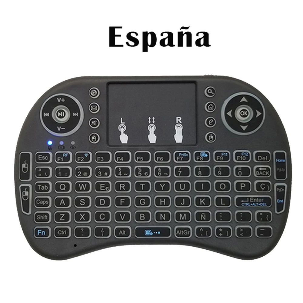 MRSVI Wireless Air Mouse and Keyboard — Backlit Mini Multimedia Controller