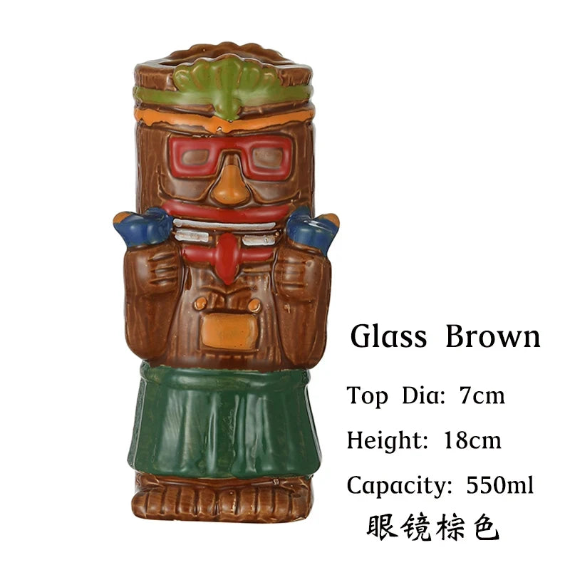 cocktailgeek Ceramic Tiki Mugs — Tropical Sculptural Drinkware for Home Bars