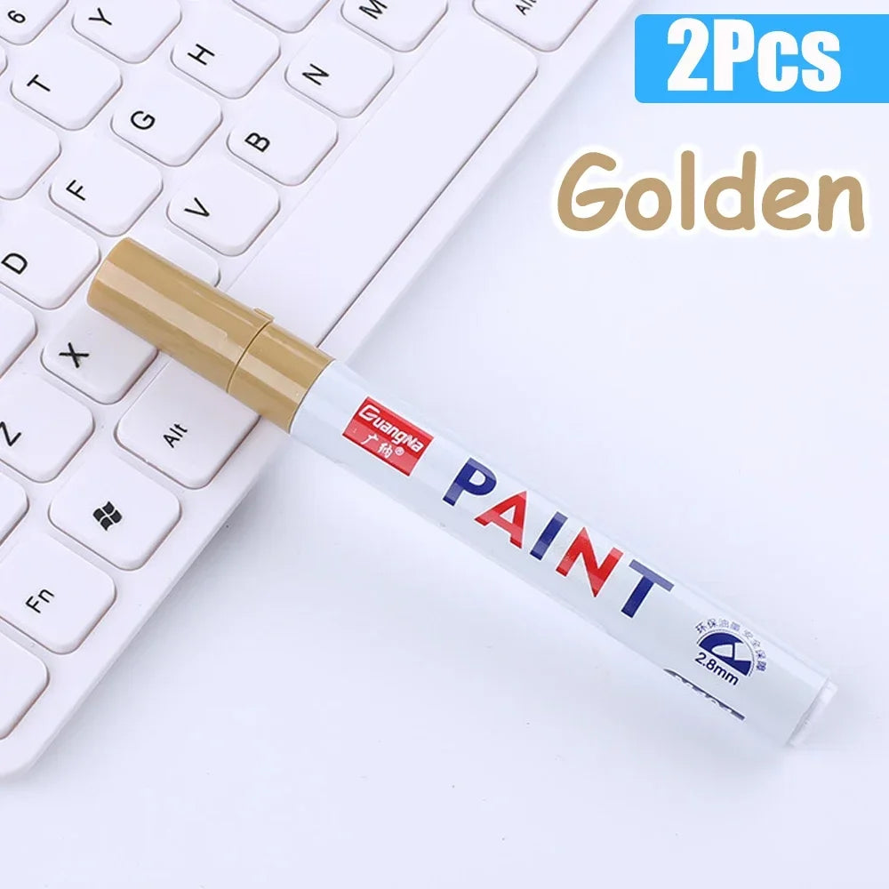 Permanent Paint Marker Pens — Waterproof Quick-Dry Tire & Craft Markers