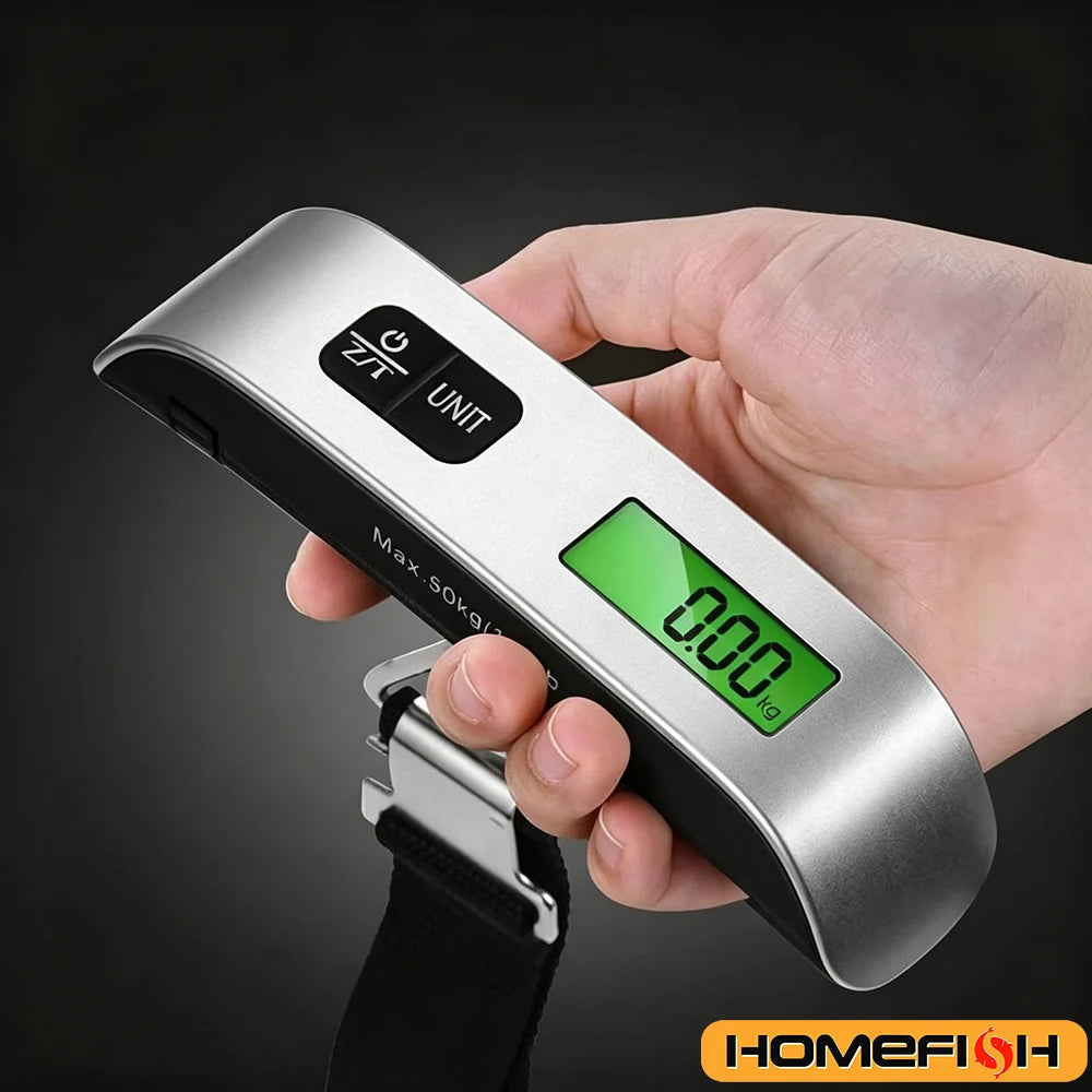 Digital Portable Luggage Scale — Compact Travel Weight Checker, 110lb Capacity