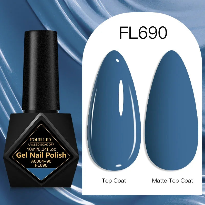 Four Lily Gel Nail Polish — Long Lasting Semi-Permanent Manicure Set