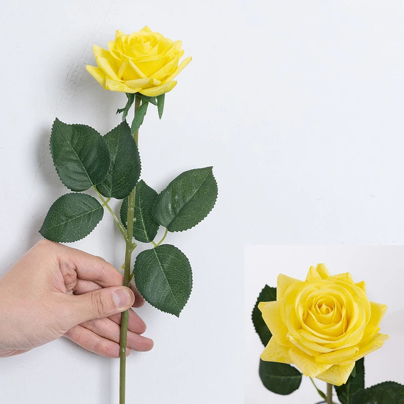 Artificial Latex Rose Flowers — Real Touch Floral Decor for Weddings