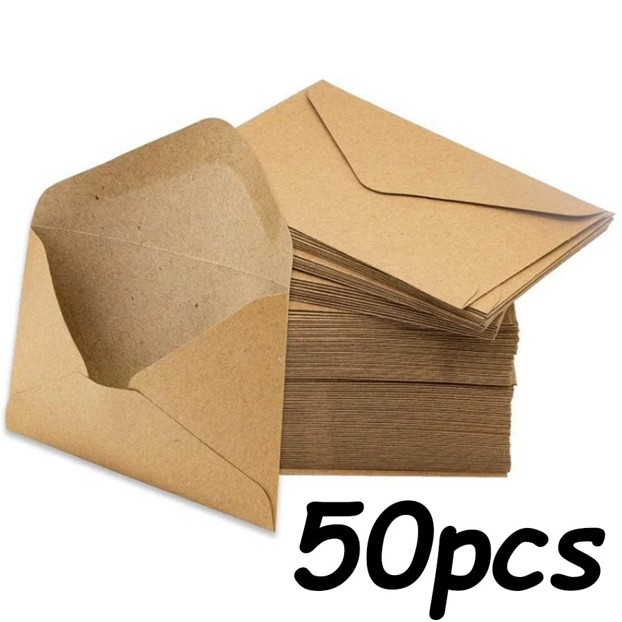 Kraft Paper Envelopes — Small Brown Mailing Envelopes for Cards and Letters