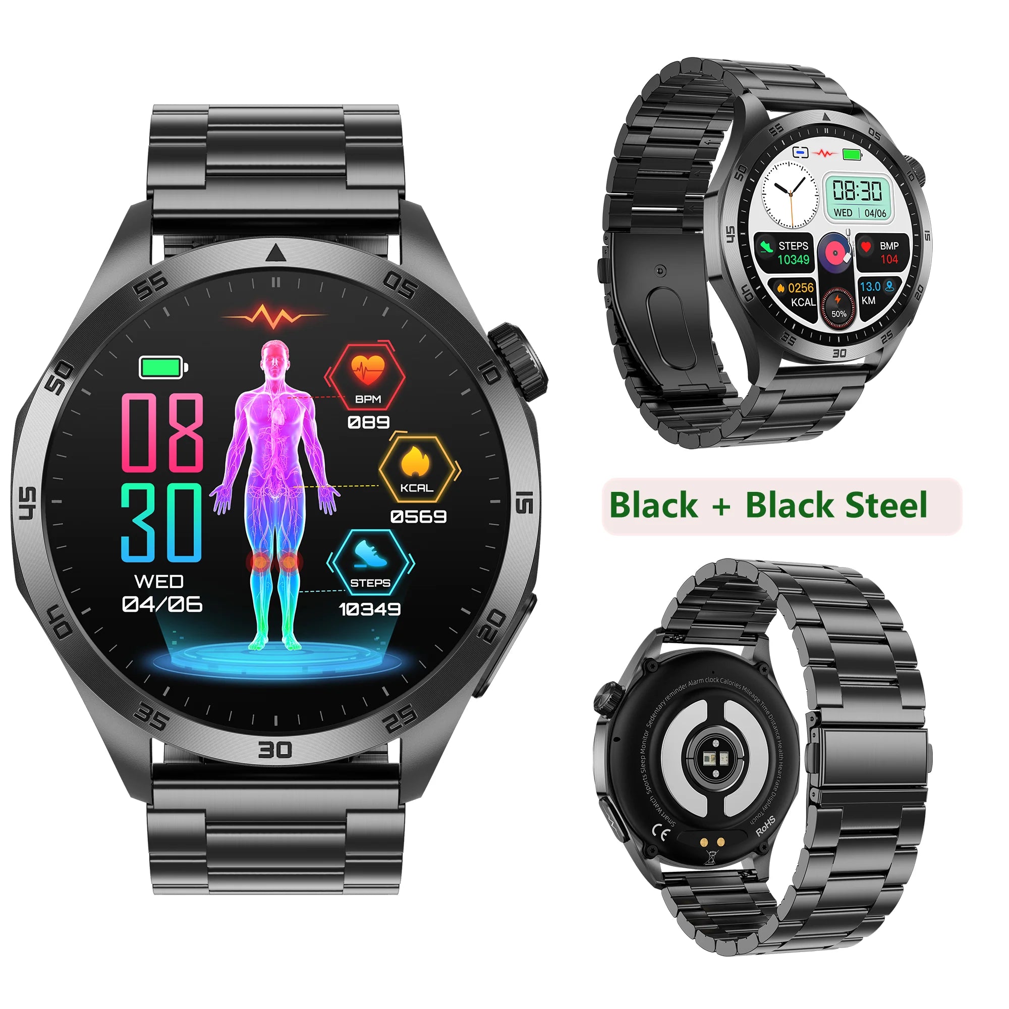Marsyu Health Smart Watch — ECG & Blood Oxygen Monitoring, Bluetooth Call