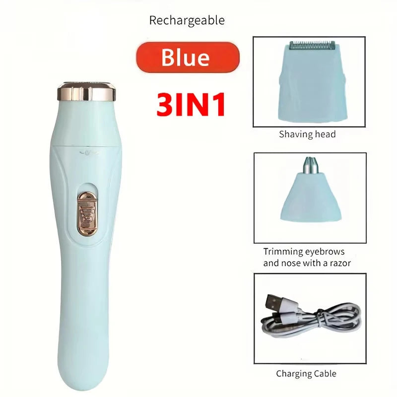 Electric Epilator for Women — Portable Body Hair Trimmer for Face and Legs