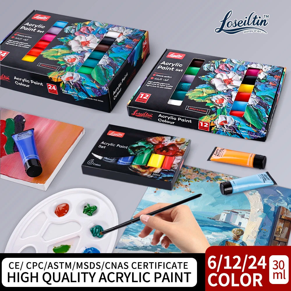 Acrylic Paint Set — Waterproof & Sun Resistant Art Supplies