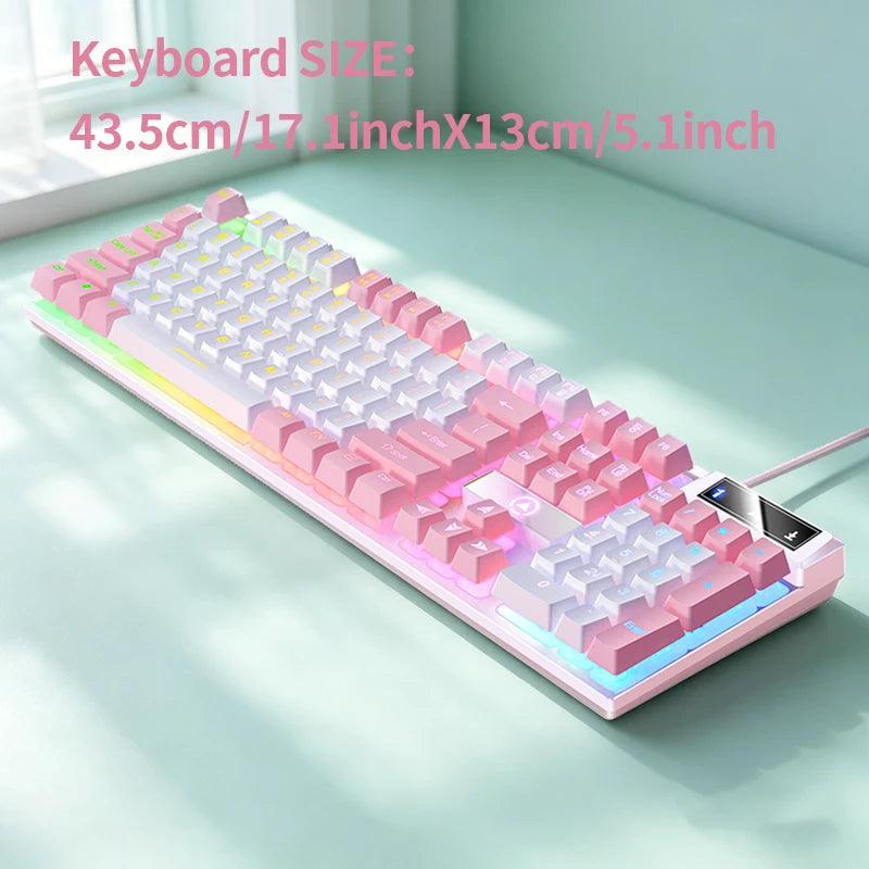 YINDIAO Wired Keyboard and Mouse Combo — Efficient Desktop Computing Set