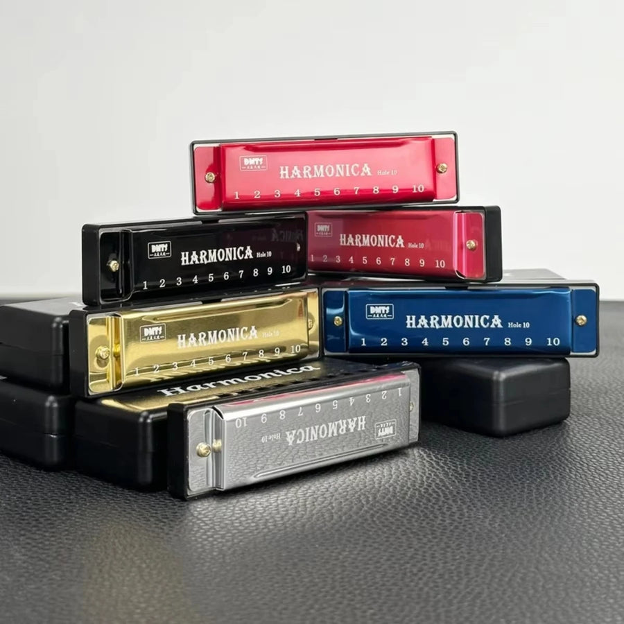 Professional 10-Hole Harmonica — Musical Instrument for Beginners