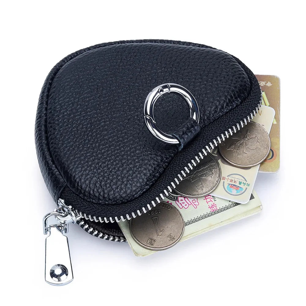 cicicuff Heart Shaped Leather Coin Purse — Small Cosmetic & Jewelry Organizer