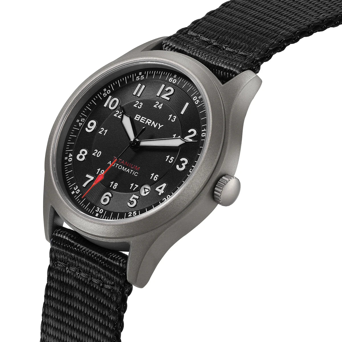 BERNY Titanium Automatic Field Watch — Super Luminous Outdoor Sports Watch