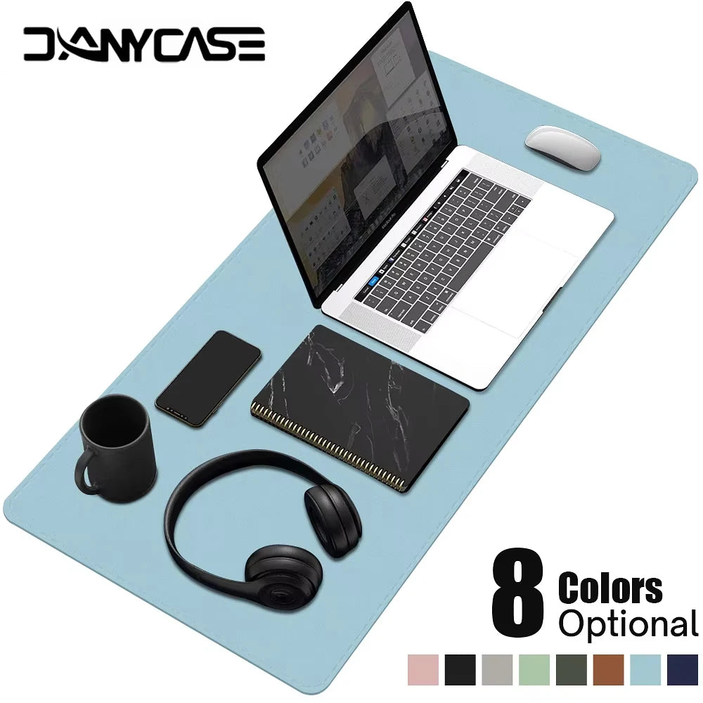 DANYCASE PU Leather Desk Mat — Waterproof Large Mouse Pad & Table Protector