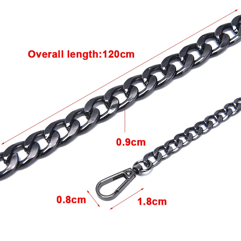 Metal Bag Strap Chain — Replacement Handle for Purses and Handbags
