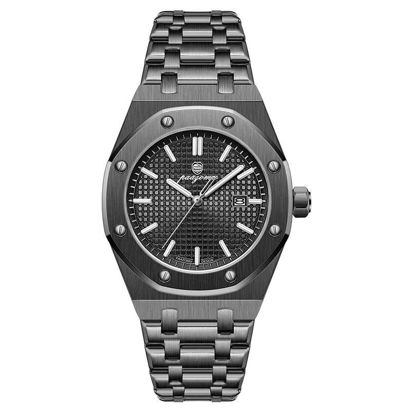 PAAZOMU Men's Business Wristwatch — Stainless Steel Quartz Watch with Luminous Date