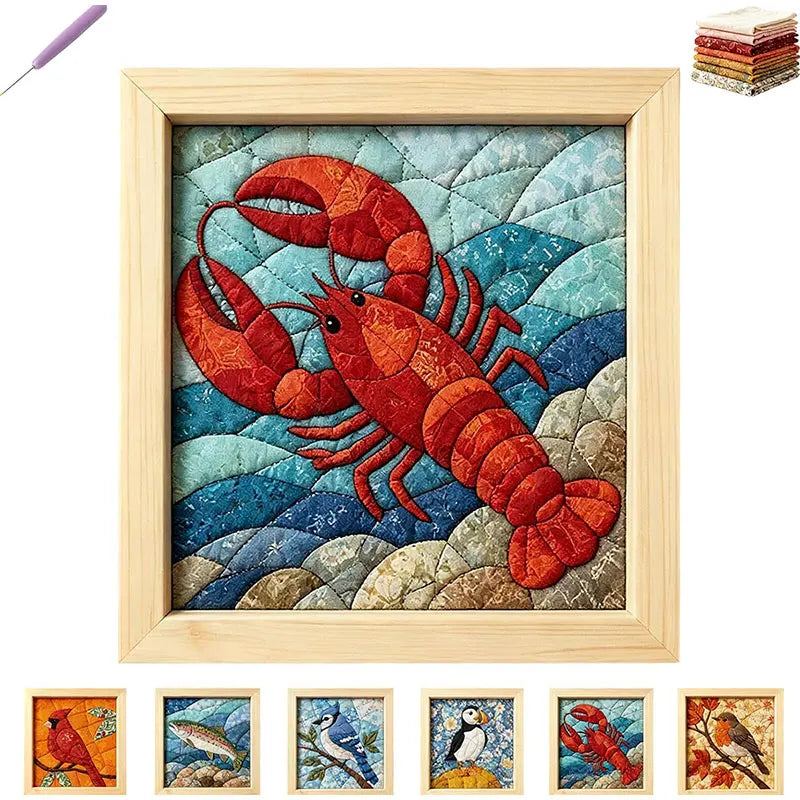DIY No-Sew Fabric Art Kit — Patchwork Handcraft Set for Home Decor