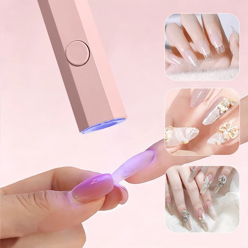 Handheld UV/LED Nail Lamp — Rechargeable Gel Polish Dryer with Stand