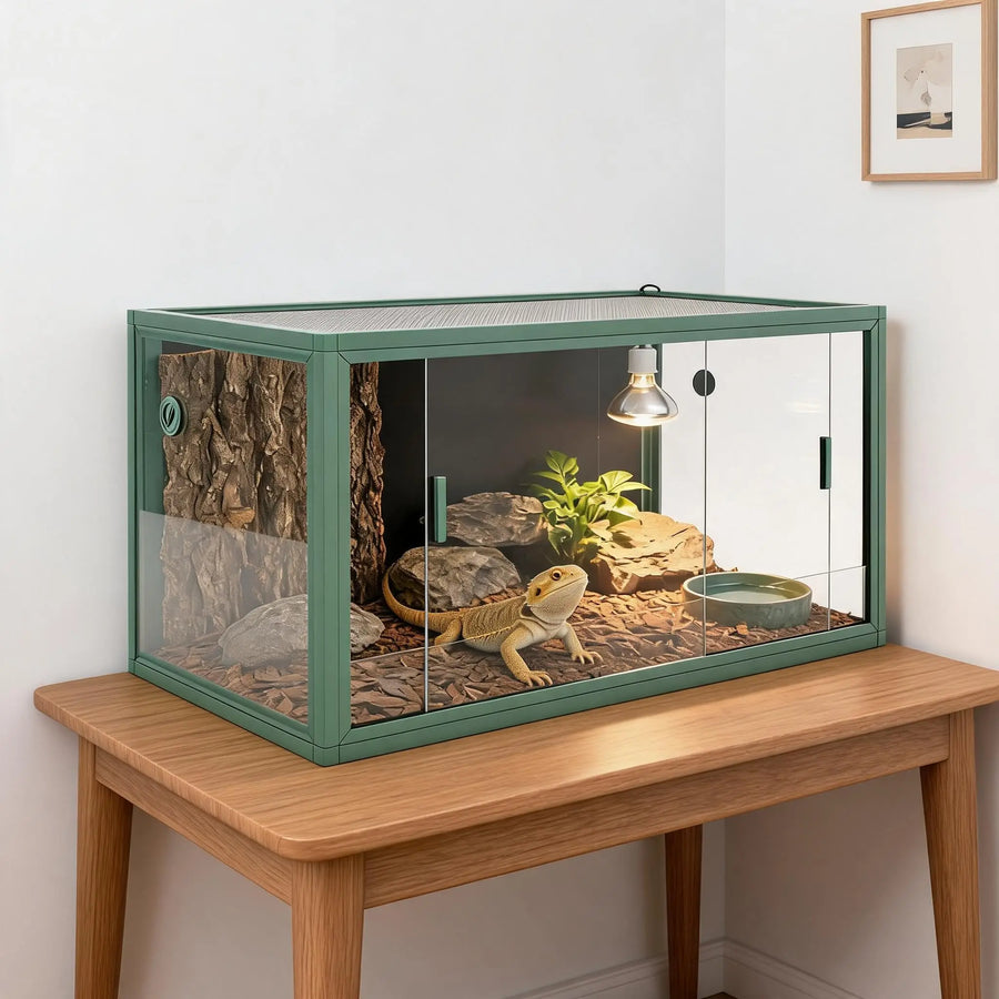 120 Gallon Reptile Terrarium Enclosure — Large Vivarium for Bearded Dragons & Snakes