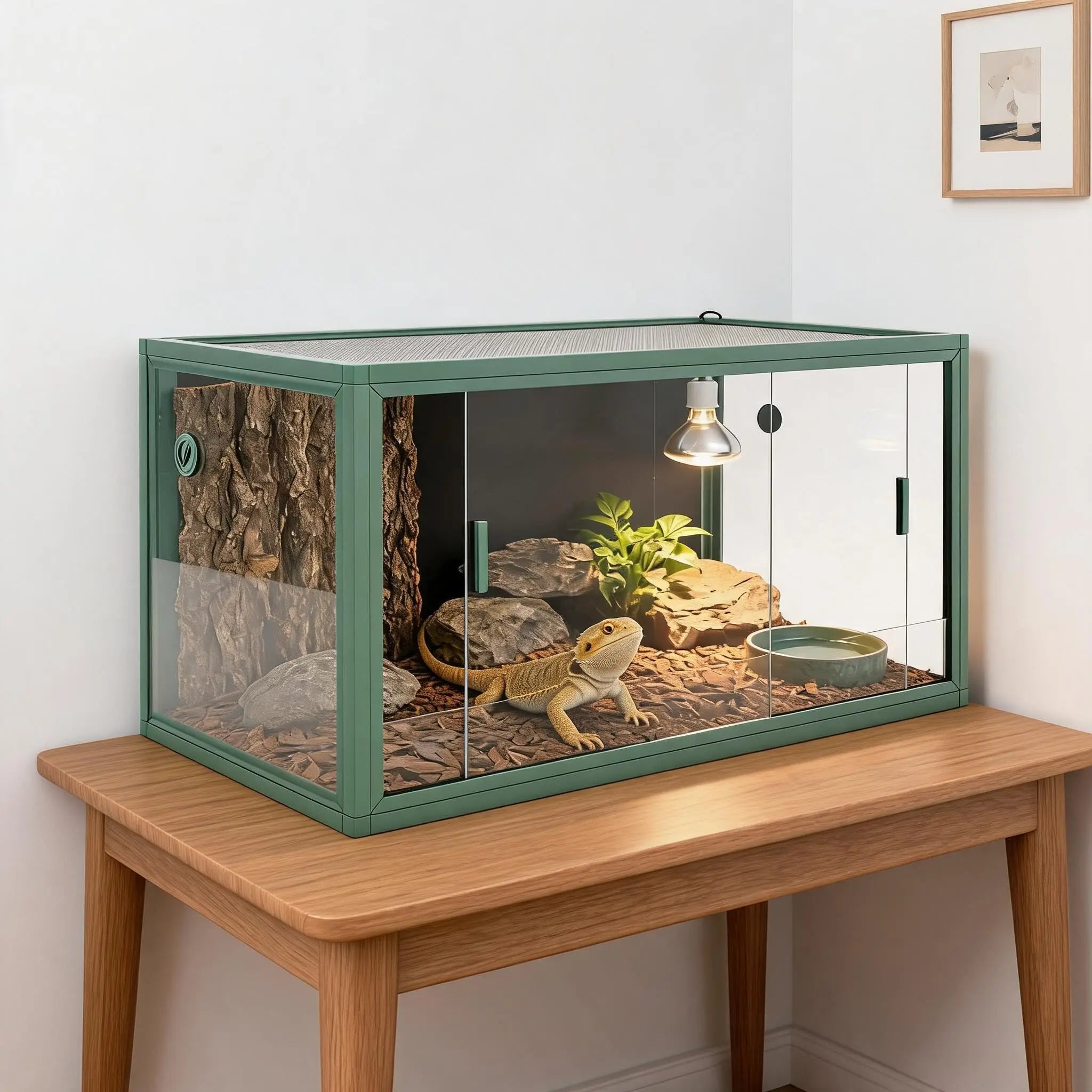 120 Gallon Reptile Terrarium Enclosure — Large Vivarium for Bearded Dragons & Snakes