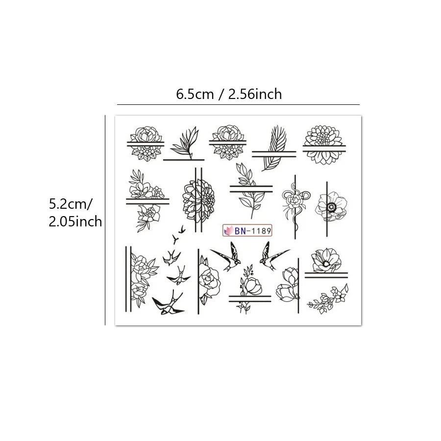 Art lalic Nail Art Decals — 50 Sheets of Mixed Water Transfer Stickers