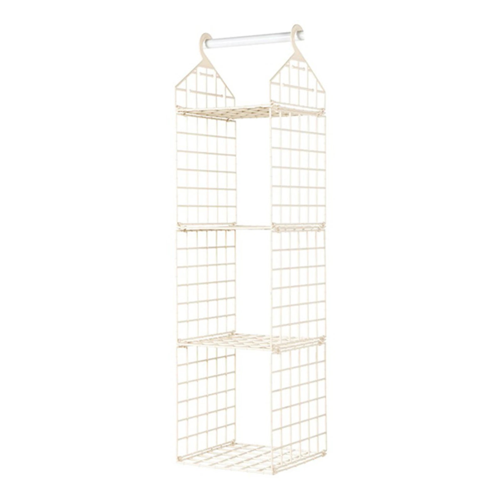 Aihogard Foldable Hanging Closet Organiser — Multi-Tier Wardrobe Storage Basket