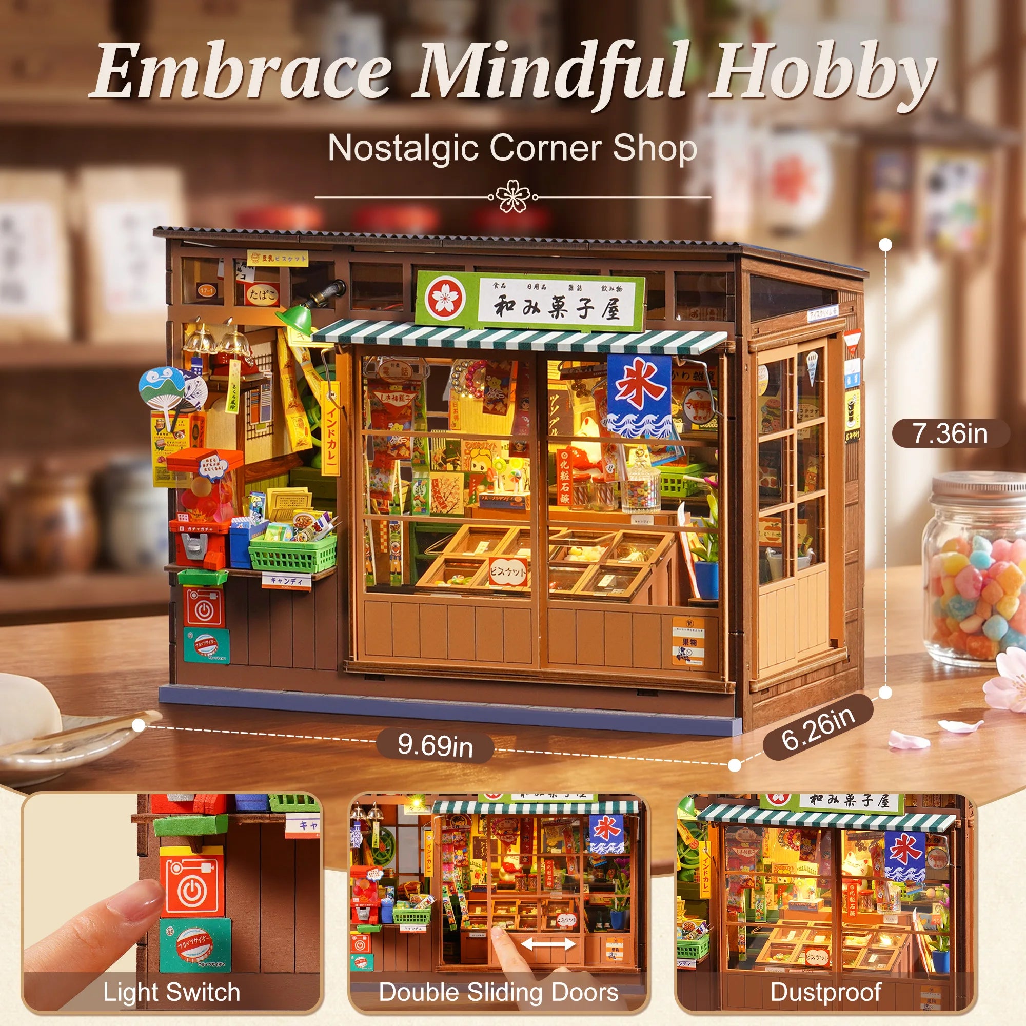 Rolife DIY Book Nook Kit — Nostalgic Japanese Corner Shop 3D Puzzle