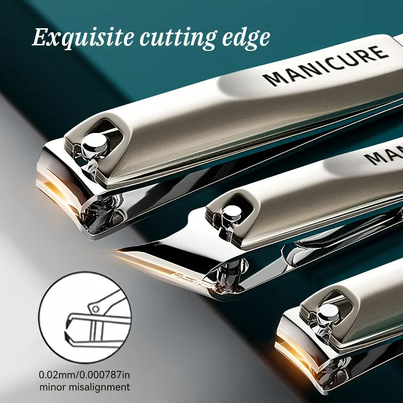 Professional Manicure and Pedicure Set — Five-Piece Grooming Kit with Storage Case