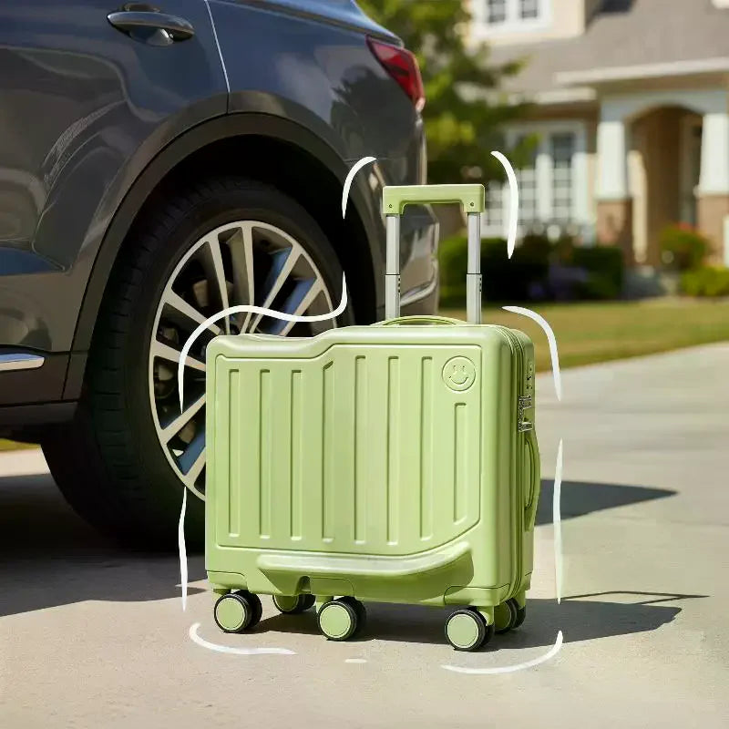 Kids Ride-On Rolling Suitcase — 20 Inch Carry-On with Password Lock