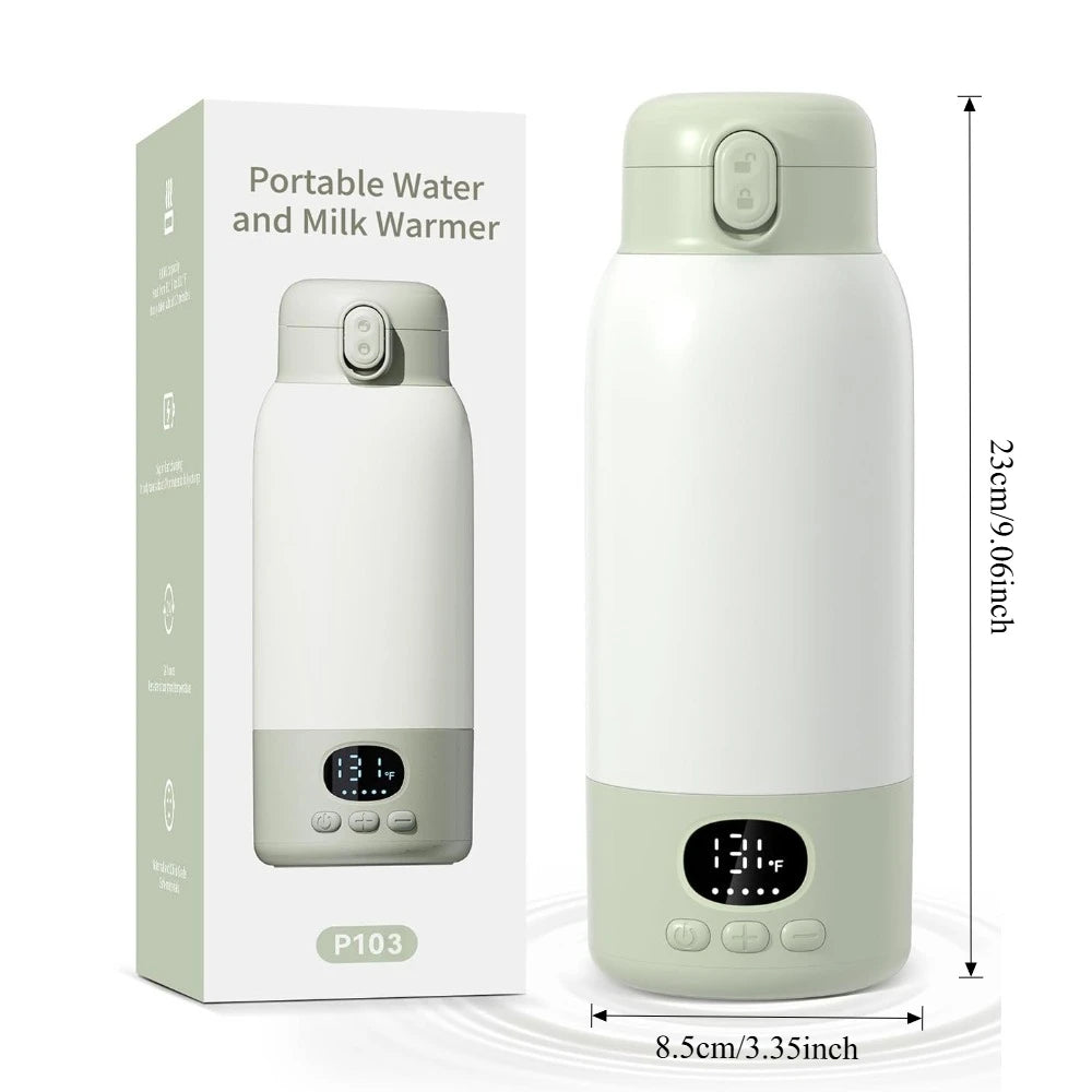 Portable Electric Heated Water Bottle — USB Rechargeable Milk Warmer
