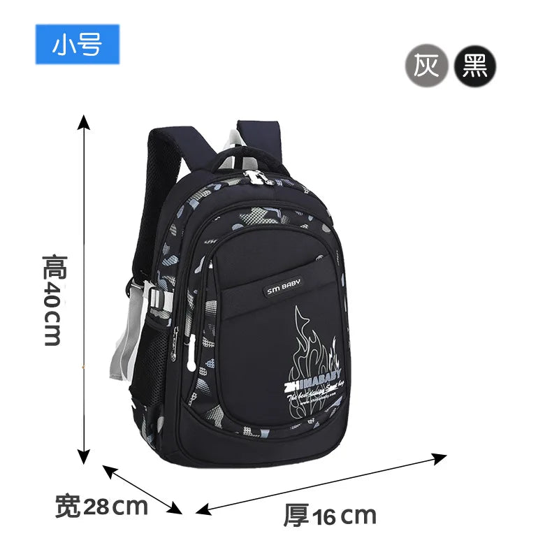 SOATIM Kids School Backpack — Large Waterproof Book Bag for Boys