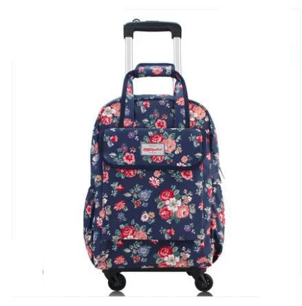 Women's Oxford Rolling Backpack — Versatile Travel Trolley Luggage
