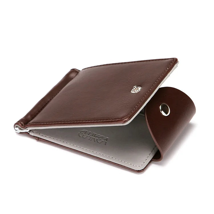 macroupta Men's PU Leather Wallet — Slim Vintage Card Holder & Money Bag