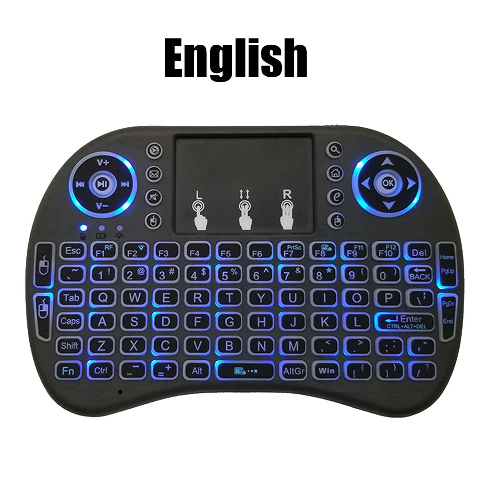 MRSVI Wireless Air Mouse and Keyboard — Backlit Mini Multimedia Controller