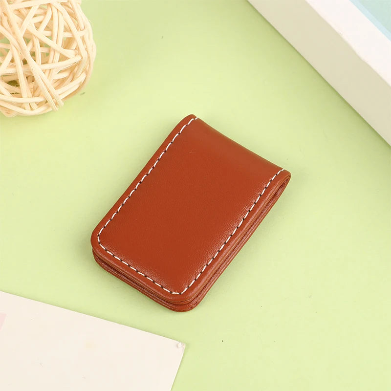Slim Leather Money Clip Wallet — Magnetic Card Holder & Cash Clamp